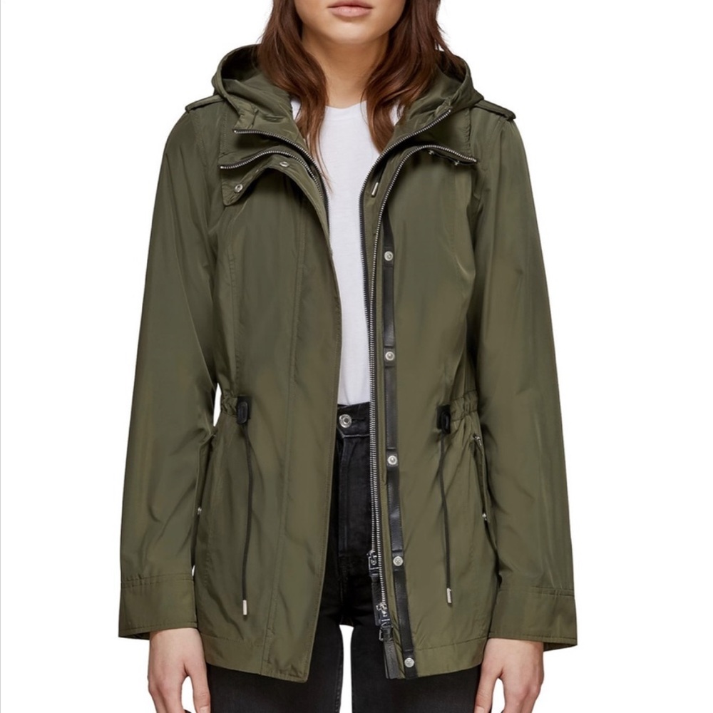 Mackage Waterproof Melita Rain Jacket Olive Green XS